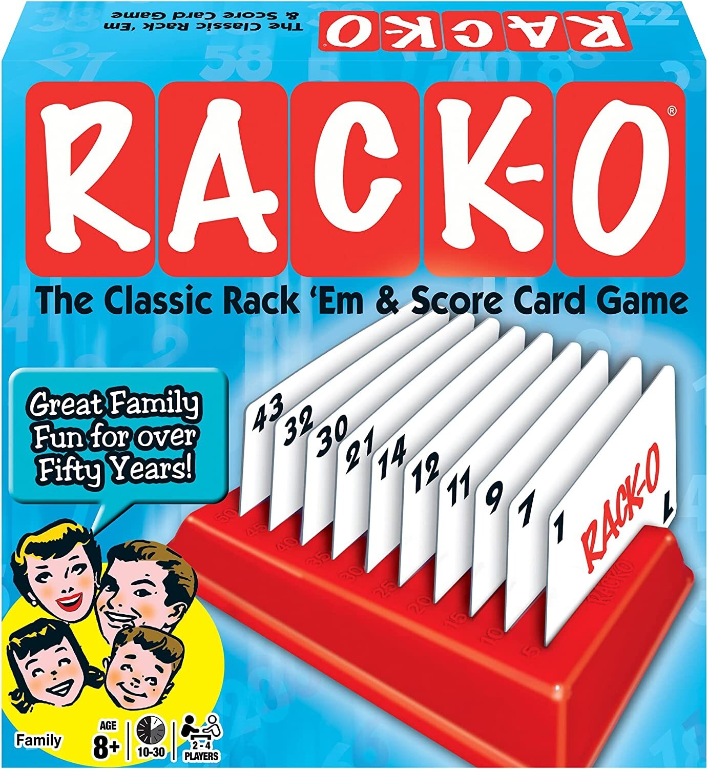 RACK-O Card Game – Family Game Night Kids 8+ & Adults – Original Retro Classic