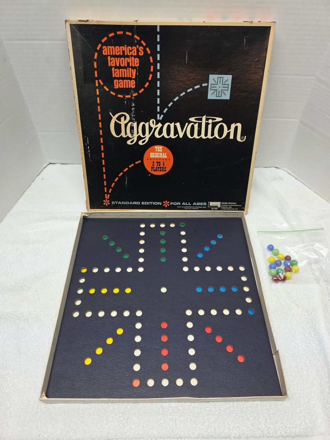 Vintage 1962 Aggravation Board Game No. 13 Standard Edition Complete Black Box