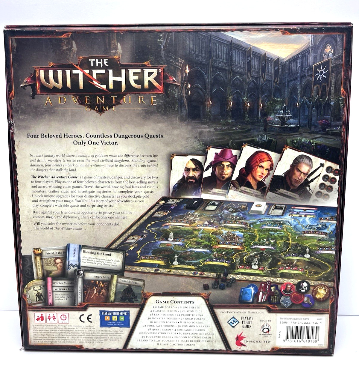 Witcher Adventure Board Game CD Projekt Red 2014 Fantasy Flight EUC Complete