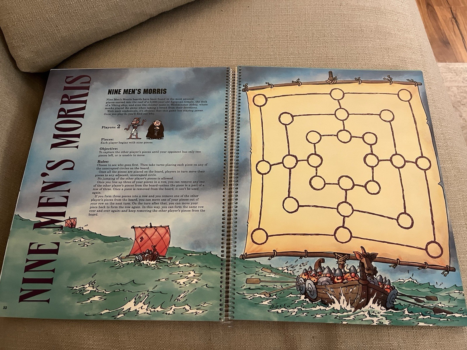 Highlights Best Board Games Around the World Spiral Bound Book Vintage 1992 MINT