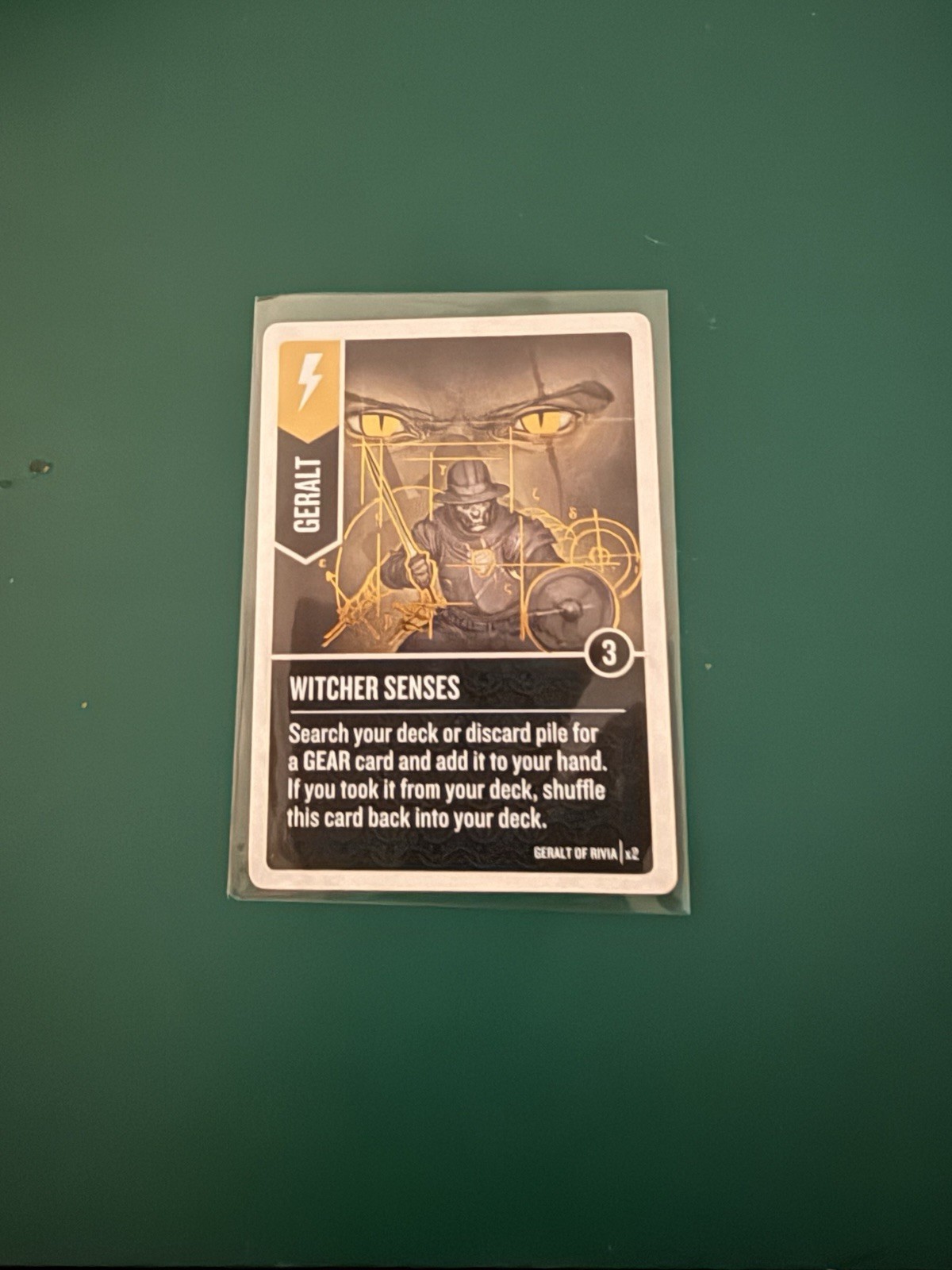 Unmatched Foil Promo Card – Geralt of Rivia – Witcher Senses New Board Game