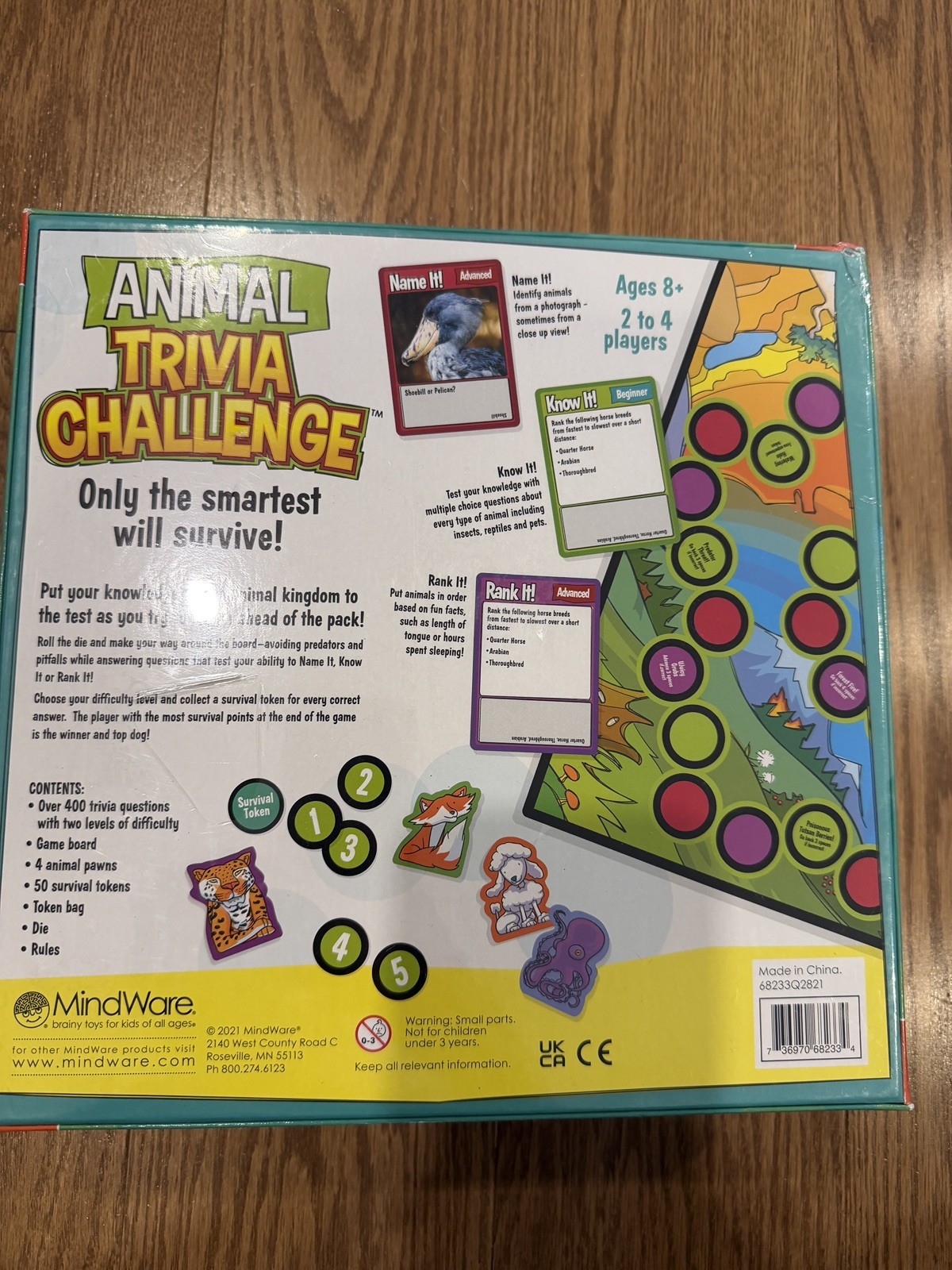 NEW Animal Trivia Challenge Board Game by Mindware 2021 Version Brand Sealed