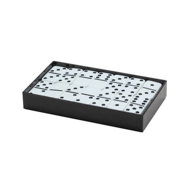 Dominoes Double 6 Six Jumbo Size White Tile Game Set New