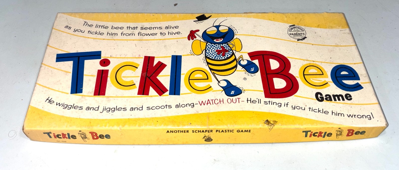 Vintage 1956 Schaper Toys Tickle Bee Magnetic Maze Game Complete Board Game