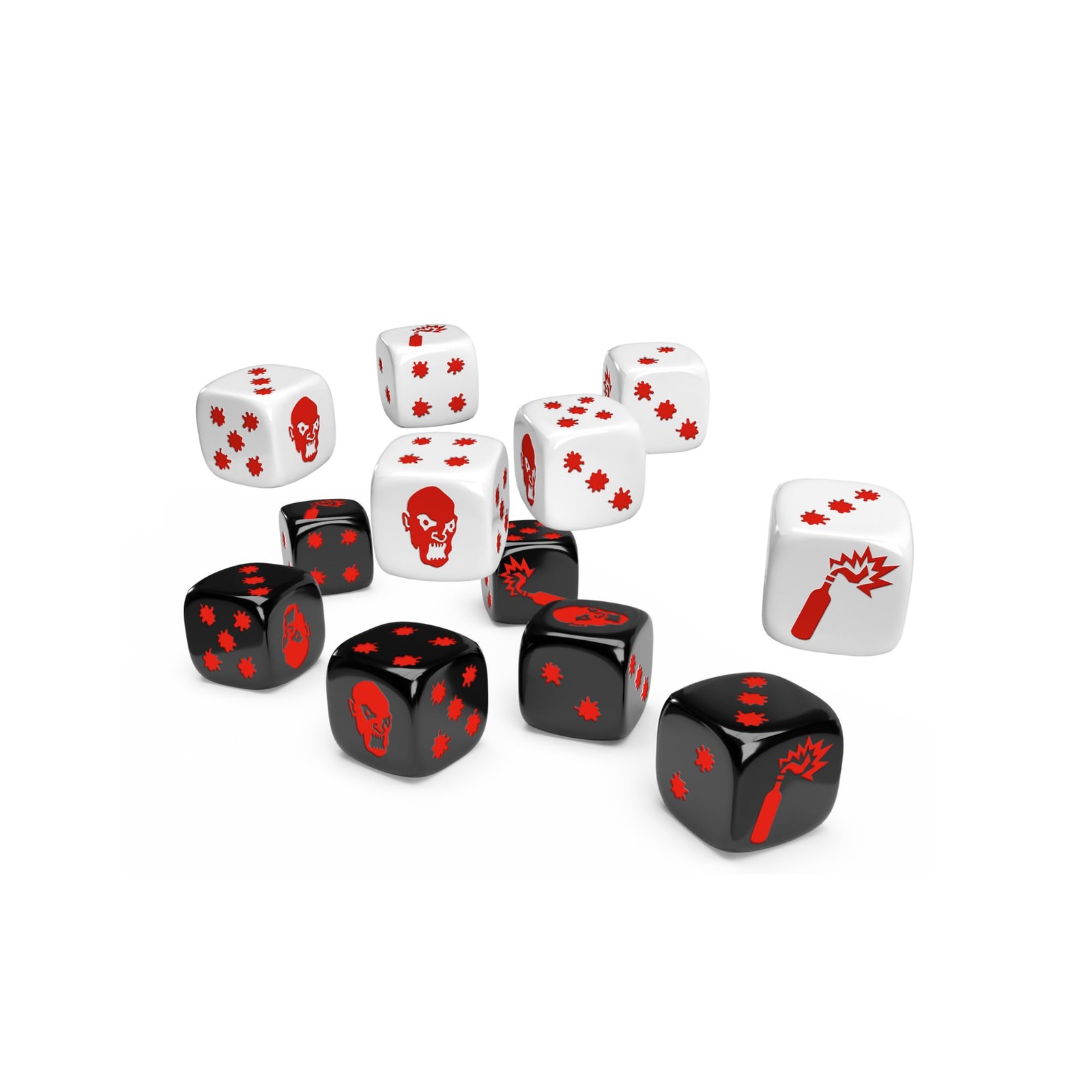 CMON Zombicide 2nd Edition Special Black and White Dice | 16mm, Various