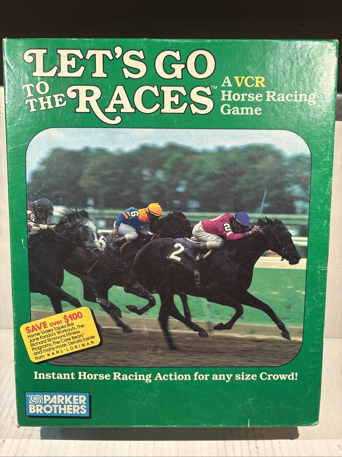 Let’s Go To The Races VCR Game Parker Brothers 4-16 Players Vintage