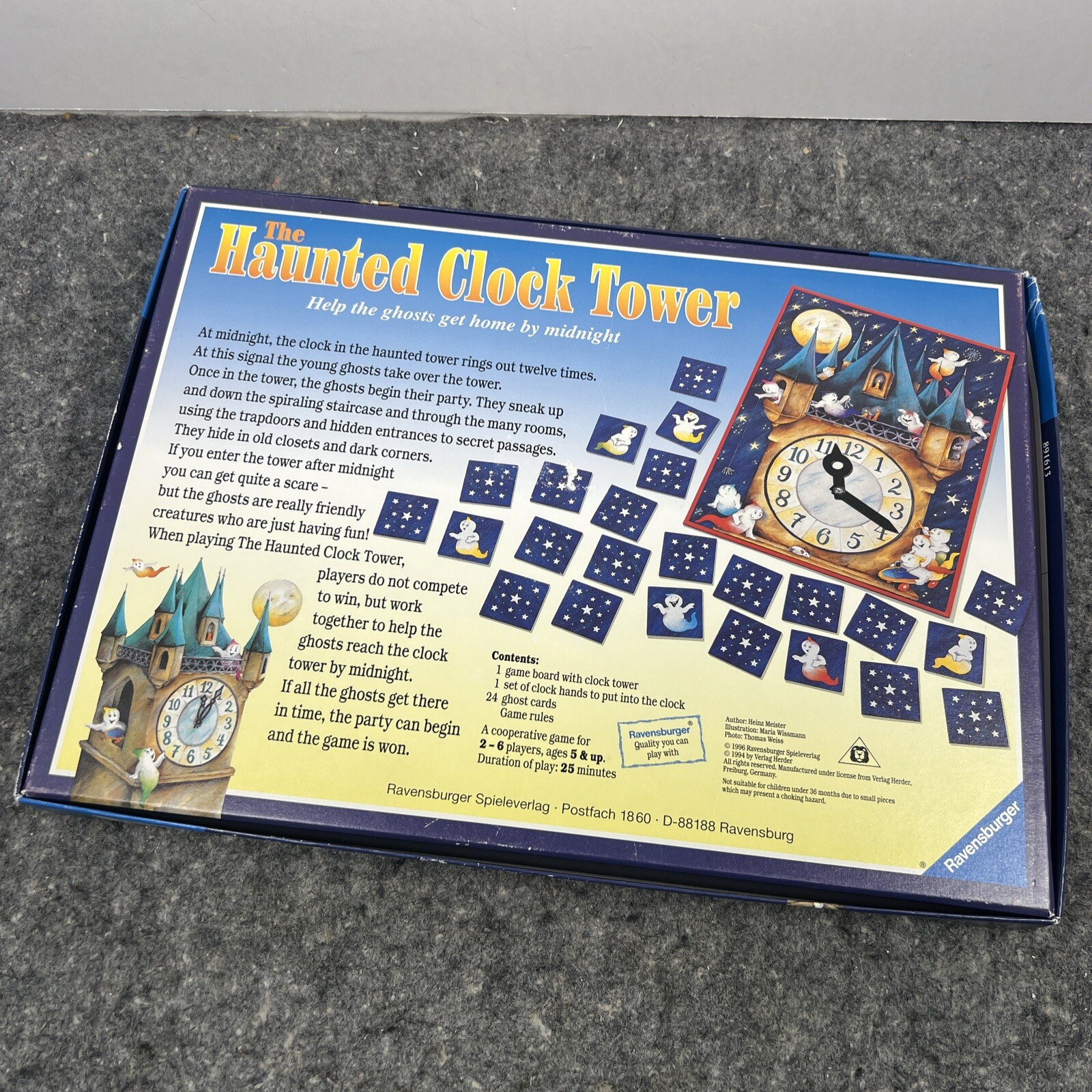 Vtg 1994 Ravensburger The Haunted Clock Tower Memory Game 100% Complete