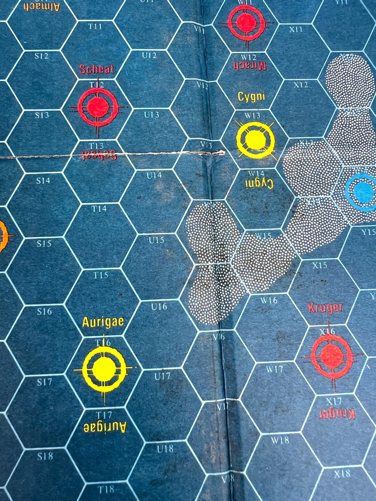 Vtg 1984 Avalon Hill Stellar Conquest Board Game Map Parts