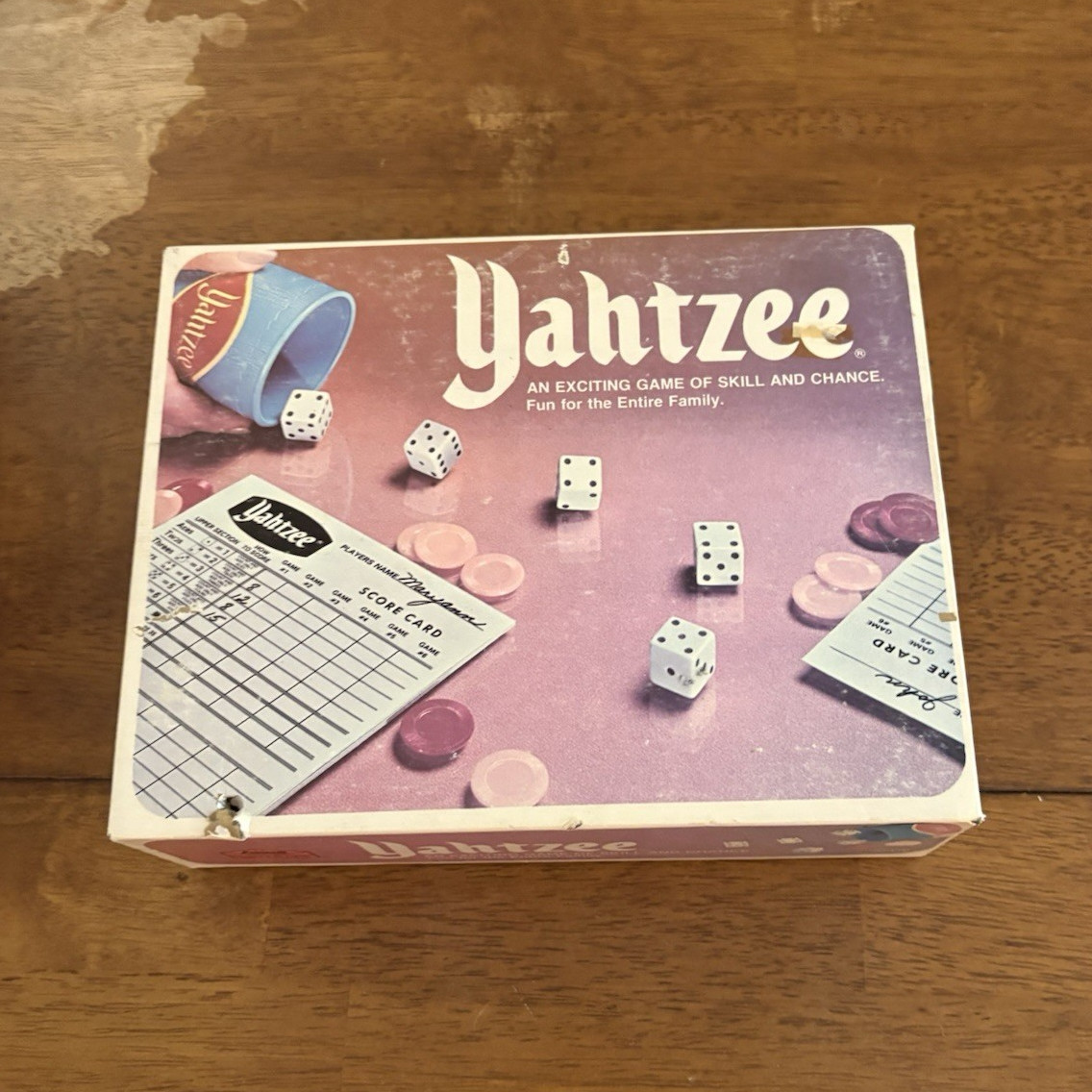 Yahtzee Vintage 1972 Dice Game Complete in Box w/ Score Pad Strategy