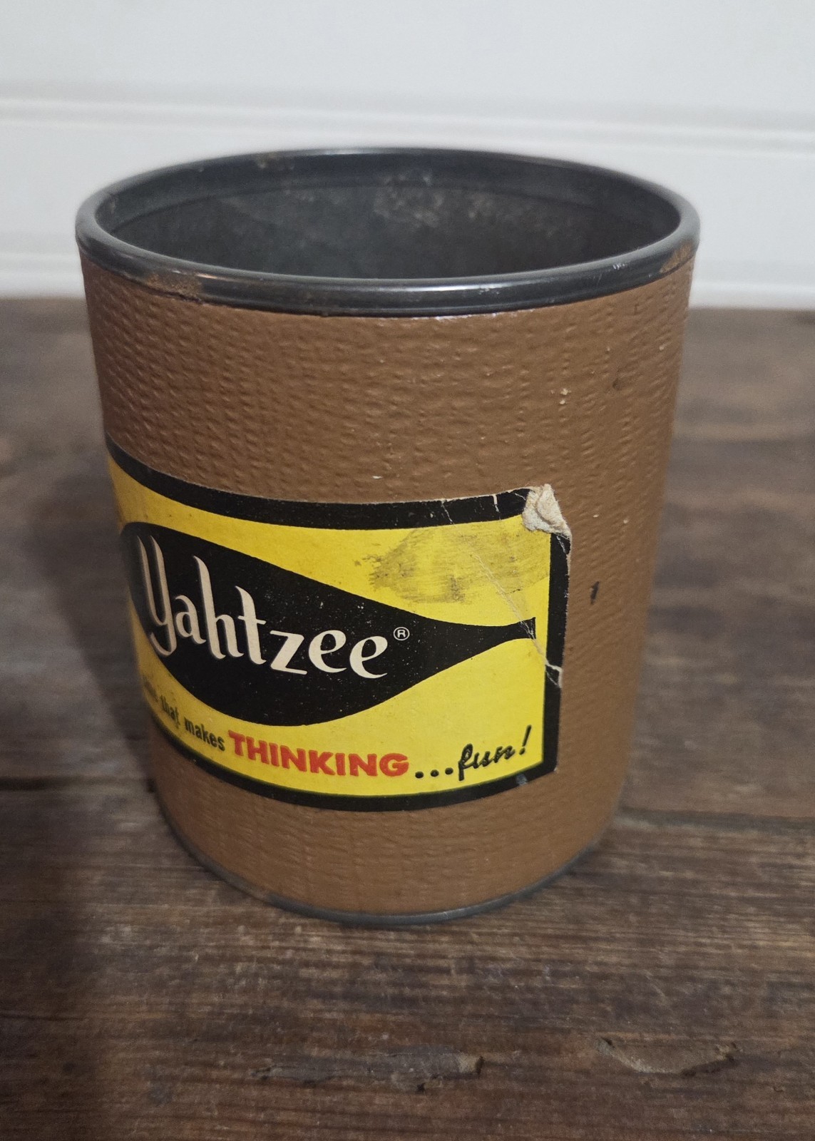 ​Vintage 1950s 1960s Yahtzee Dice Rolling Cup Shaker ES Lowe Mascot Replacement