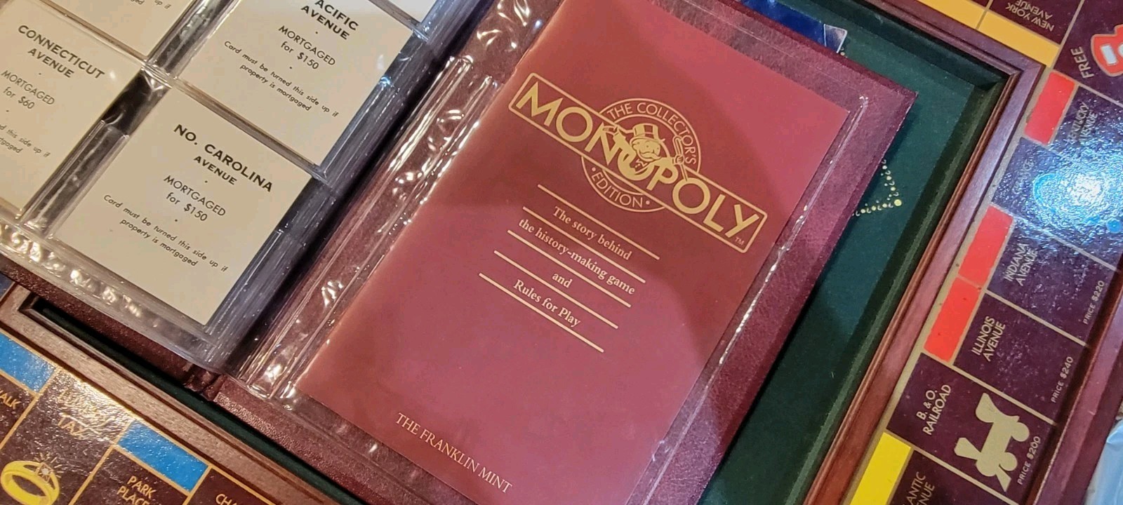 Monopoly Luxury Edition Wood Game Board 1991-Please Read Description