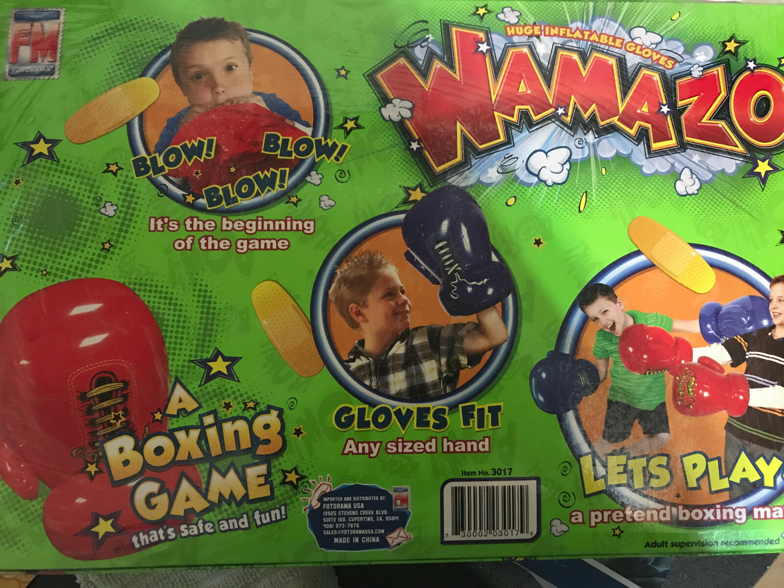 Fotorama Wamazo Skill and Action Boxing Game, 4 Inflatable Gloves
