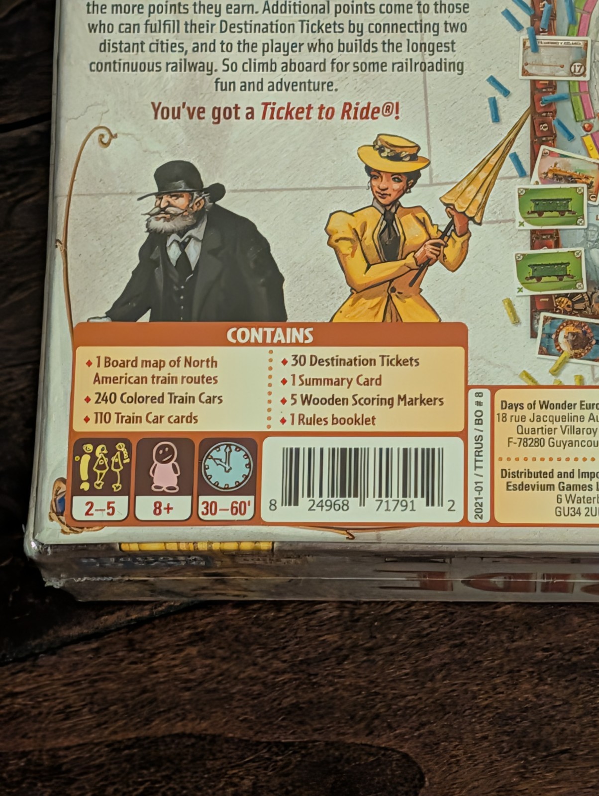 Ticket to Ride Board Game By Days of Wonder – NEW Shrink Wrapped Unopened