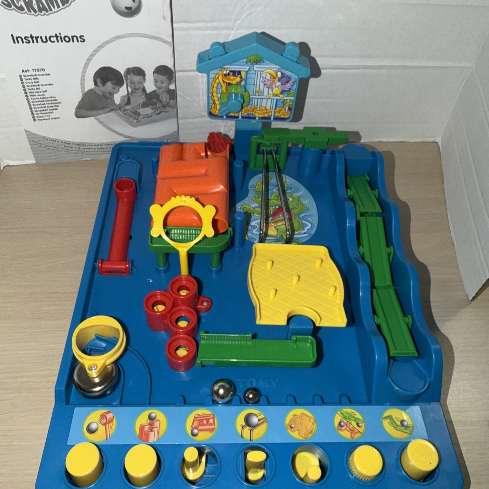 Screwball Scramble Classic Retro Action Board Game by TOMY Complete