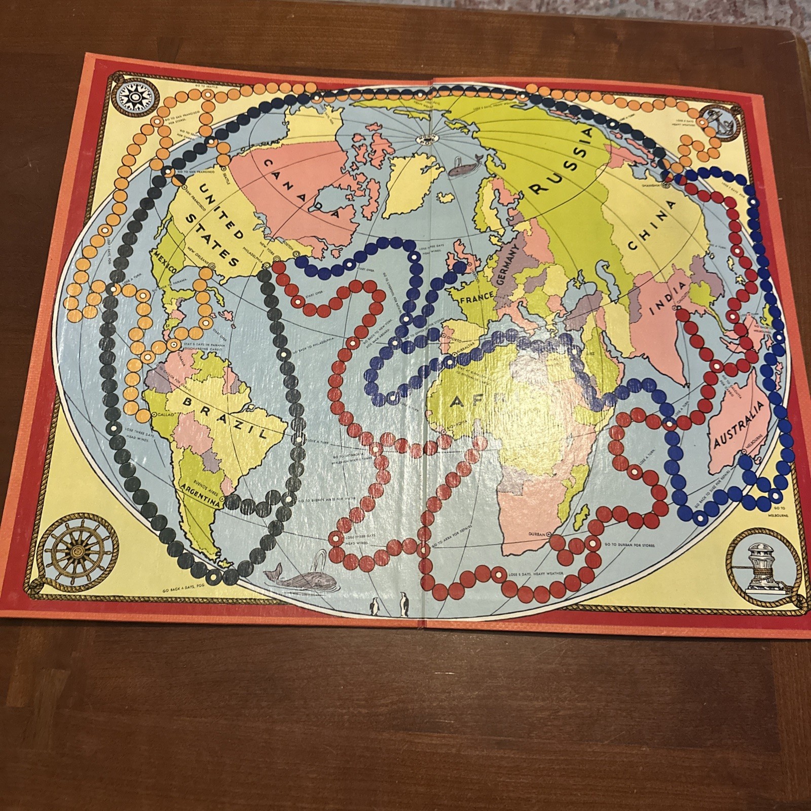 Saml Gabriel Sons & Co Clipper Race Game Rare Vintage