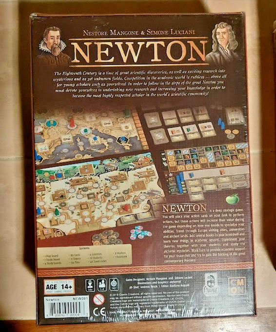 DENT Newton Board Game .. Heavy Euro Set During the Scientific Revolution