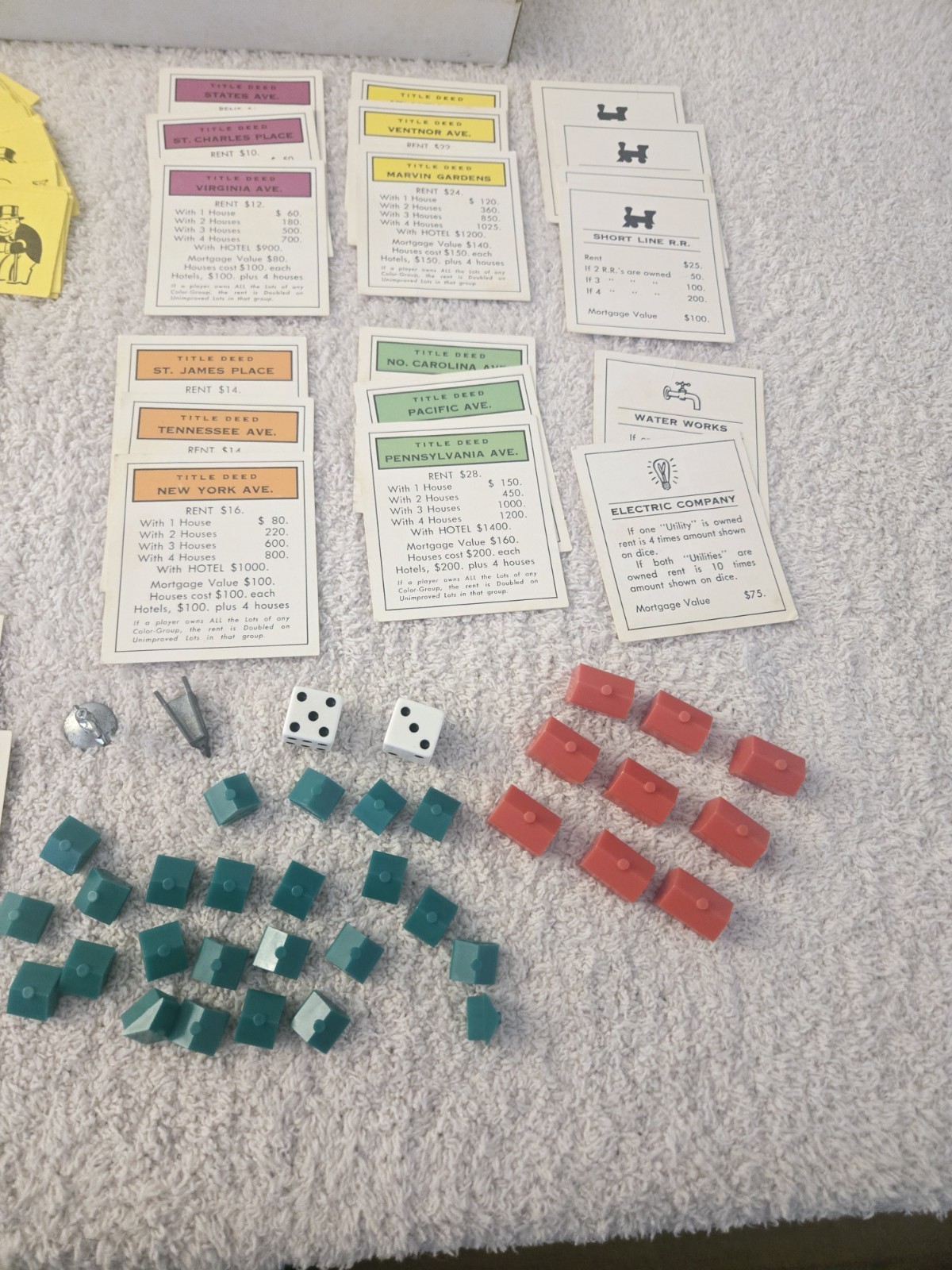 VTG 1973 Monopoly Parker Brothers Edition (missing pieces) READ DESCRIPTION
