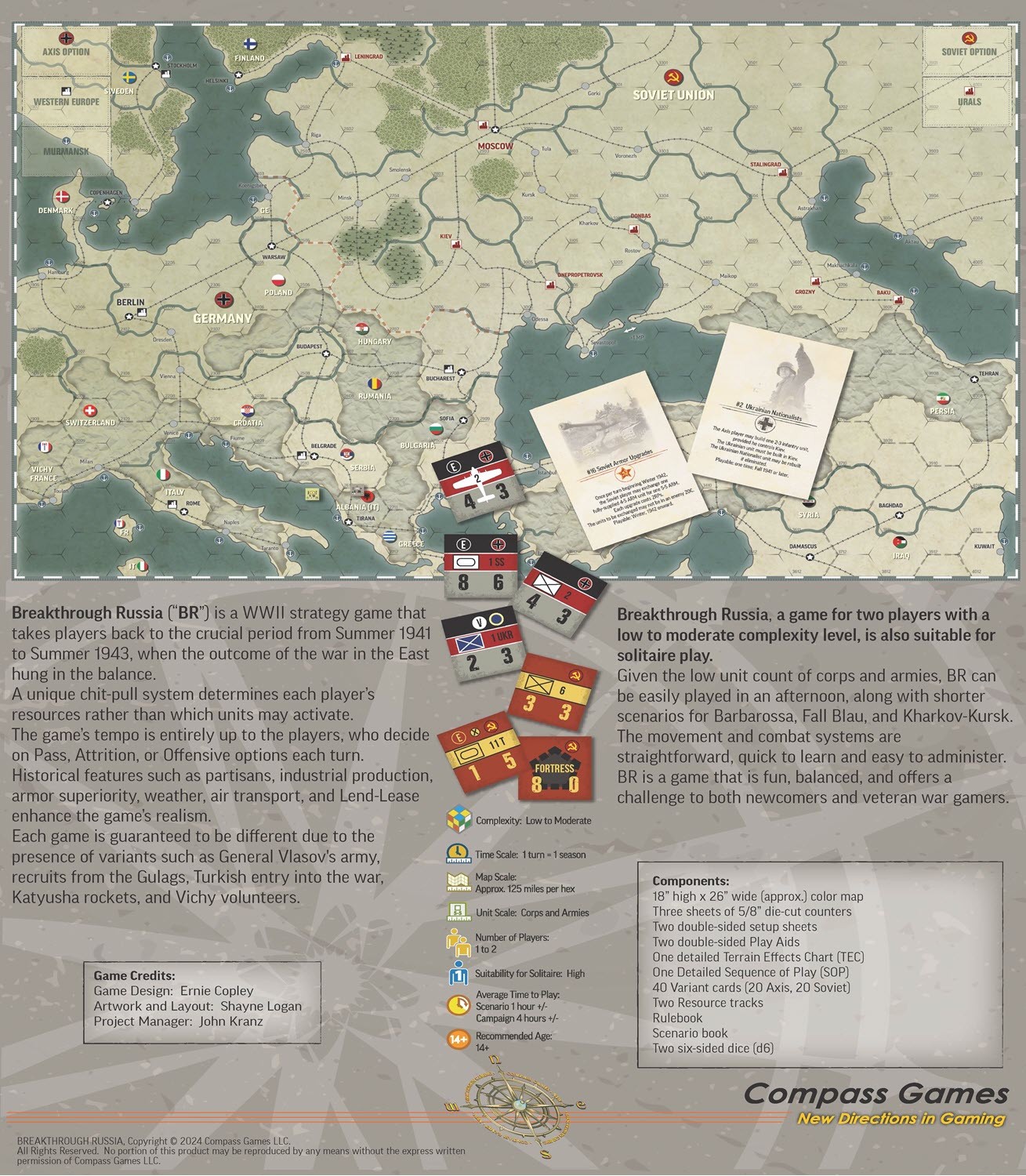 Compass Games Breakthrough Russia New In Shrink Wrap Fast Shipping