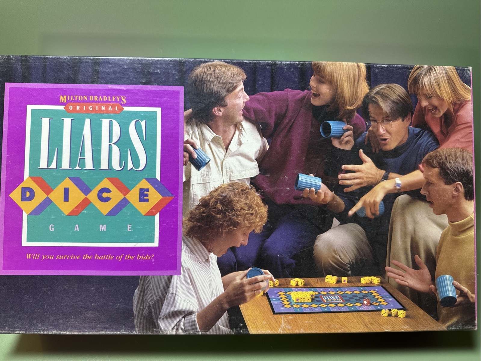 Vintage Milton Bradley Original Liar’s Dice Board 1987 Game – Complete Set