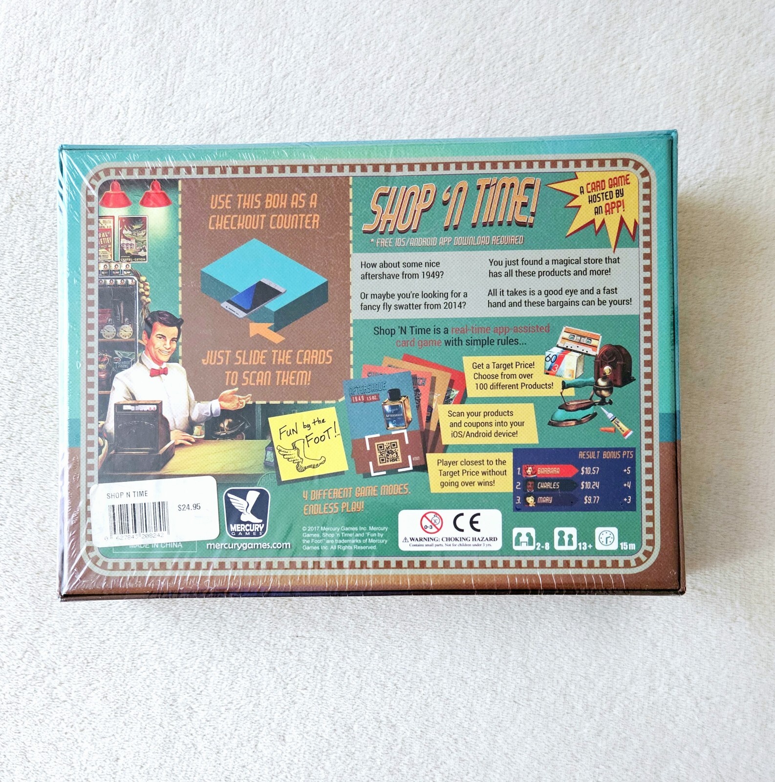 Mercury Games Shop N Time Family Board Game Clever Purchases, Free DL New Sealed