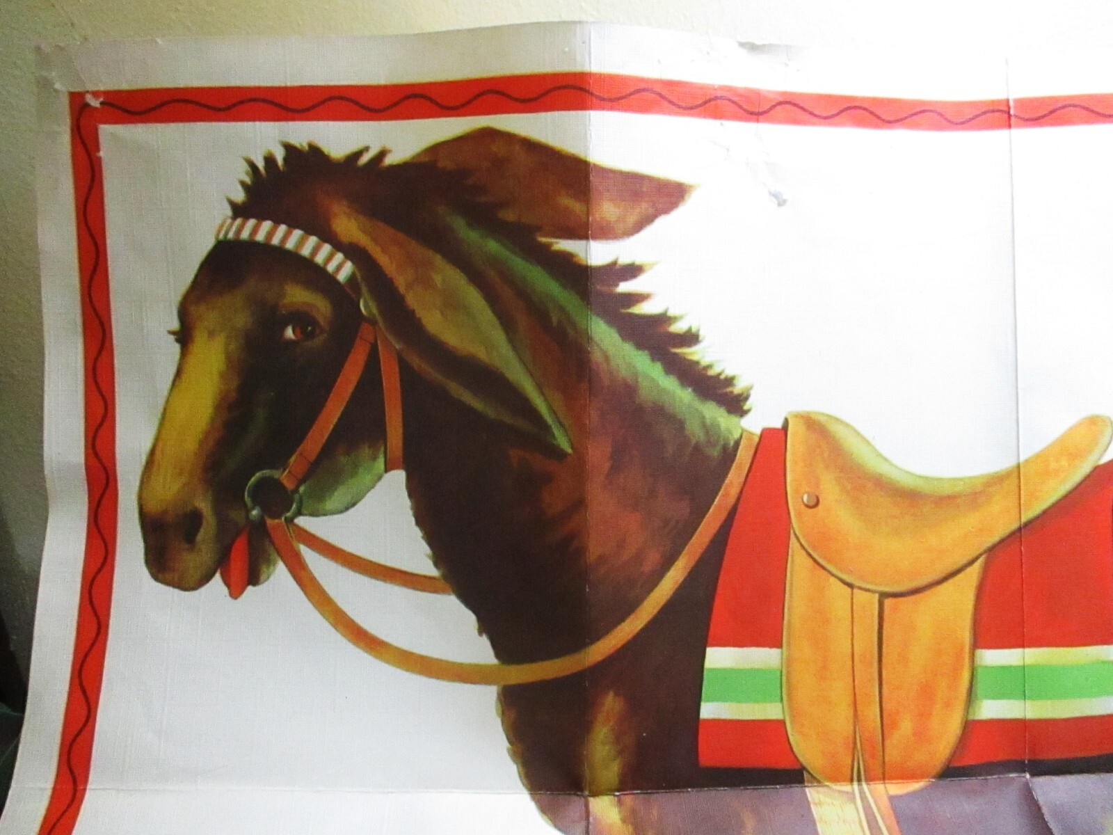 VINTAGE DONKEY PARTY GAME BY WHITMAN PIN THE TAIL ON THE DONKEY, TOY