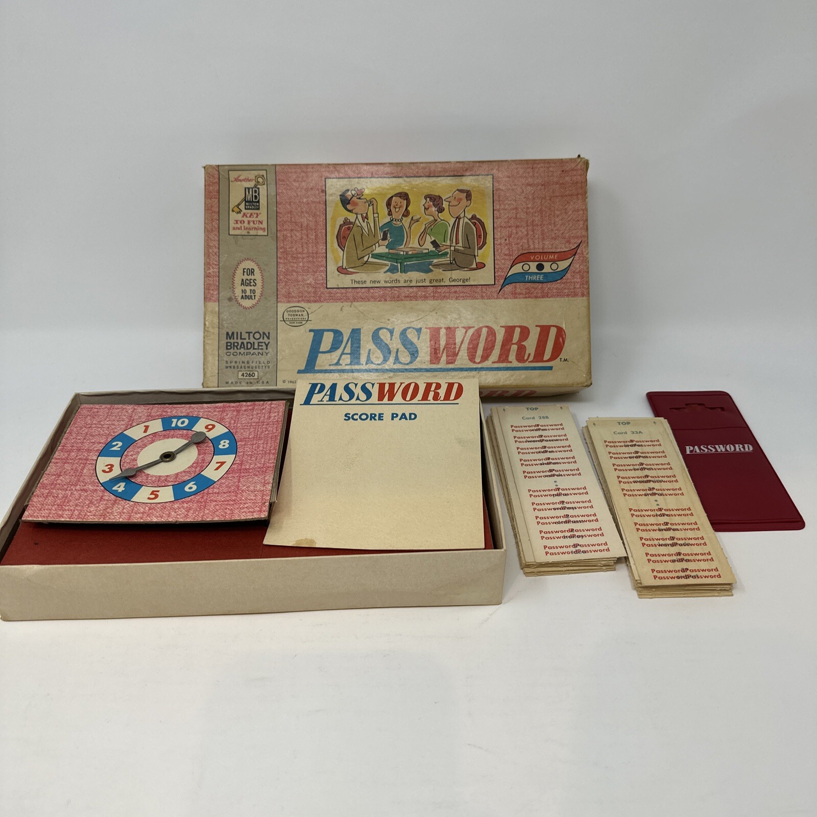 Vintage Password Game 1963 Complete Milton Bradley 4260 USA