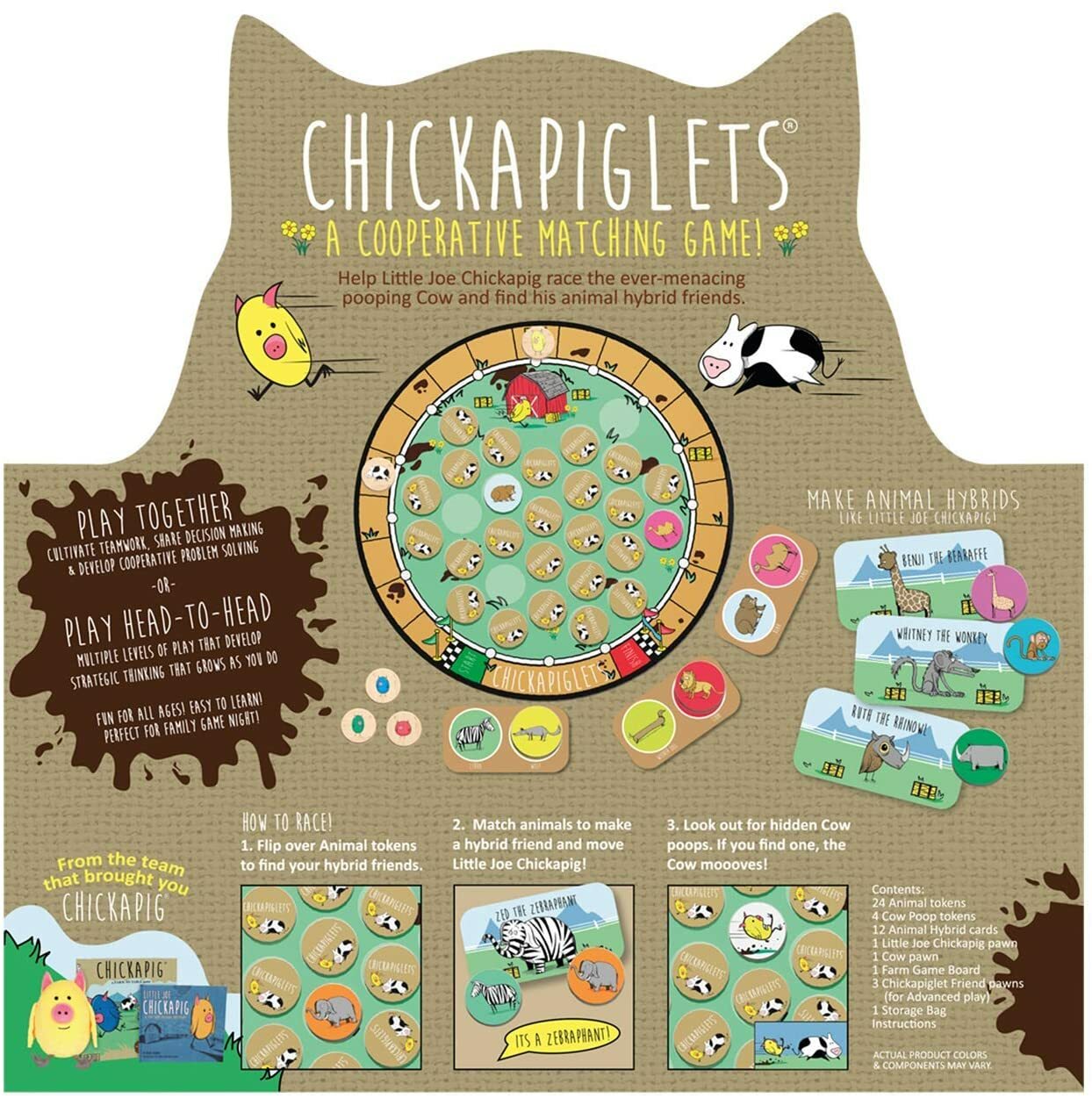 ChickaPiglets Animal Hybrid Matching Game for Kids New
