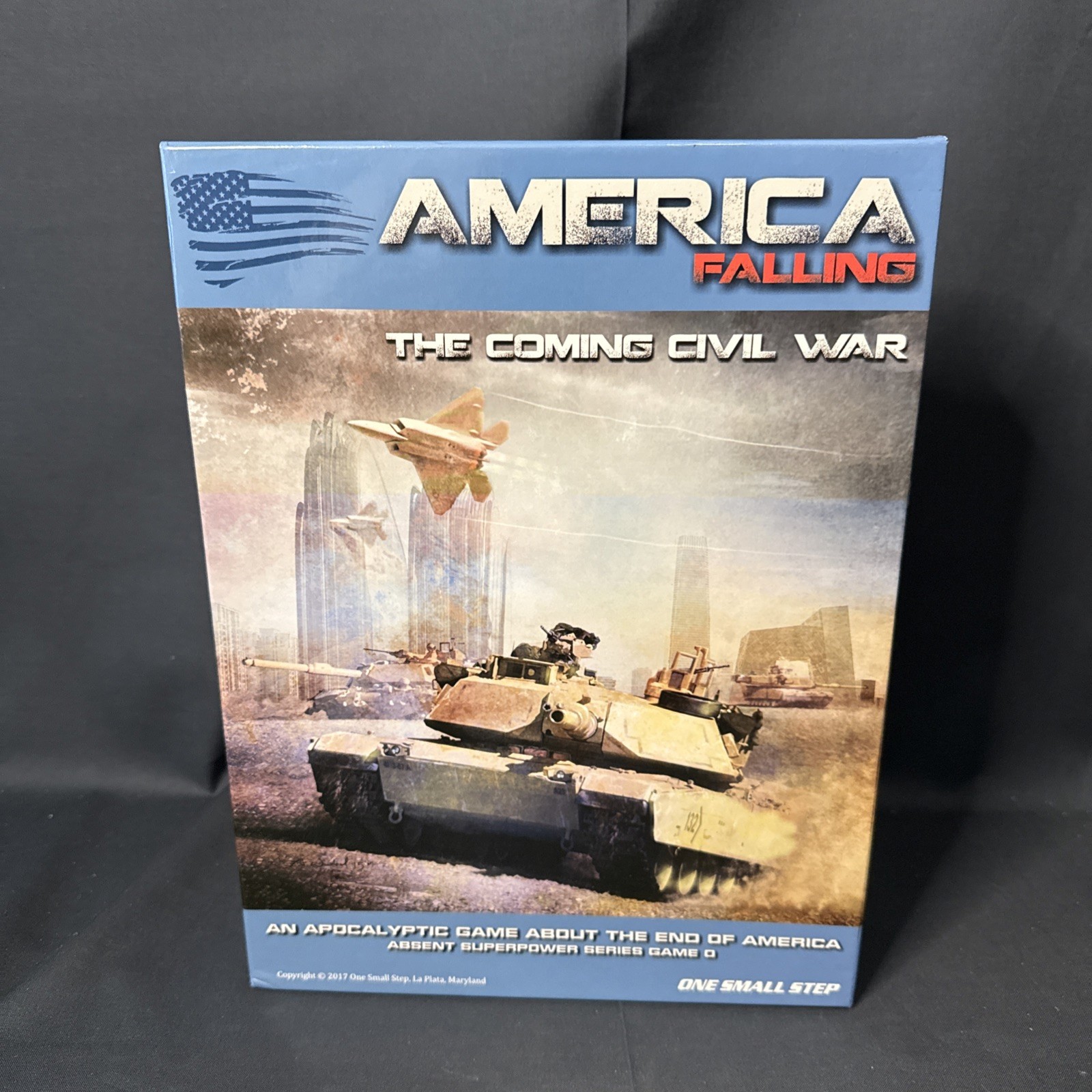 ONE SMALL STEP GAMES AMERICA FALLING Board Game Opened Unpunched