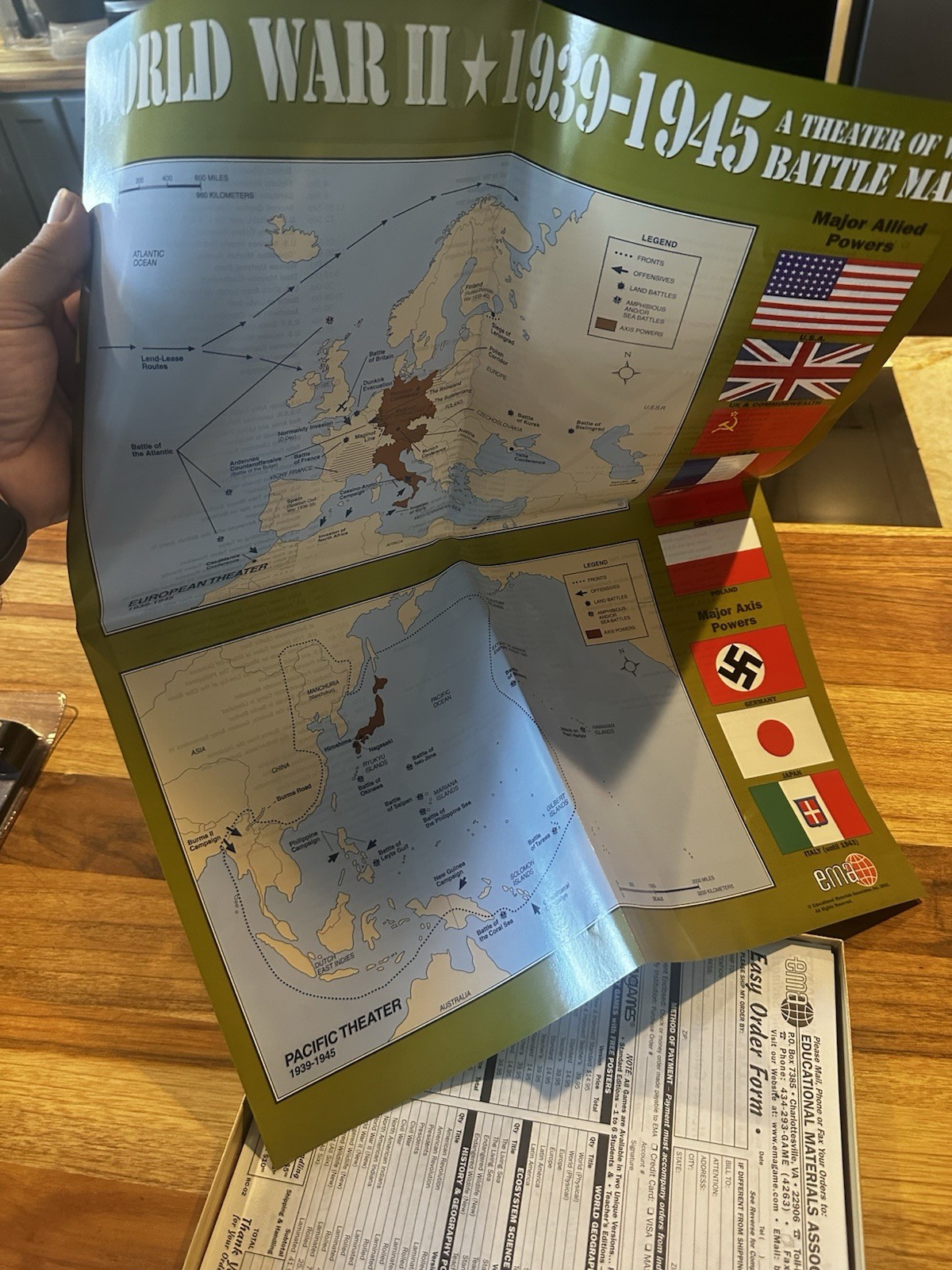 World War II Board Game Learning Games Commemorative Years Edition EMA Age 8+