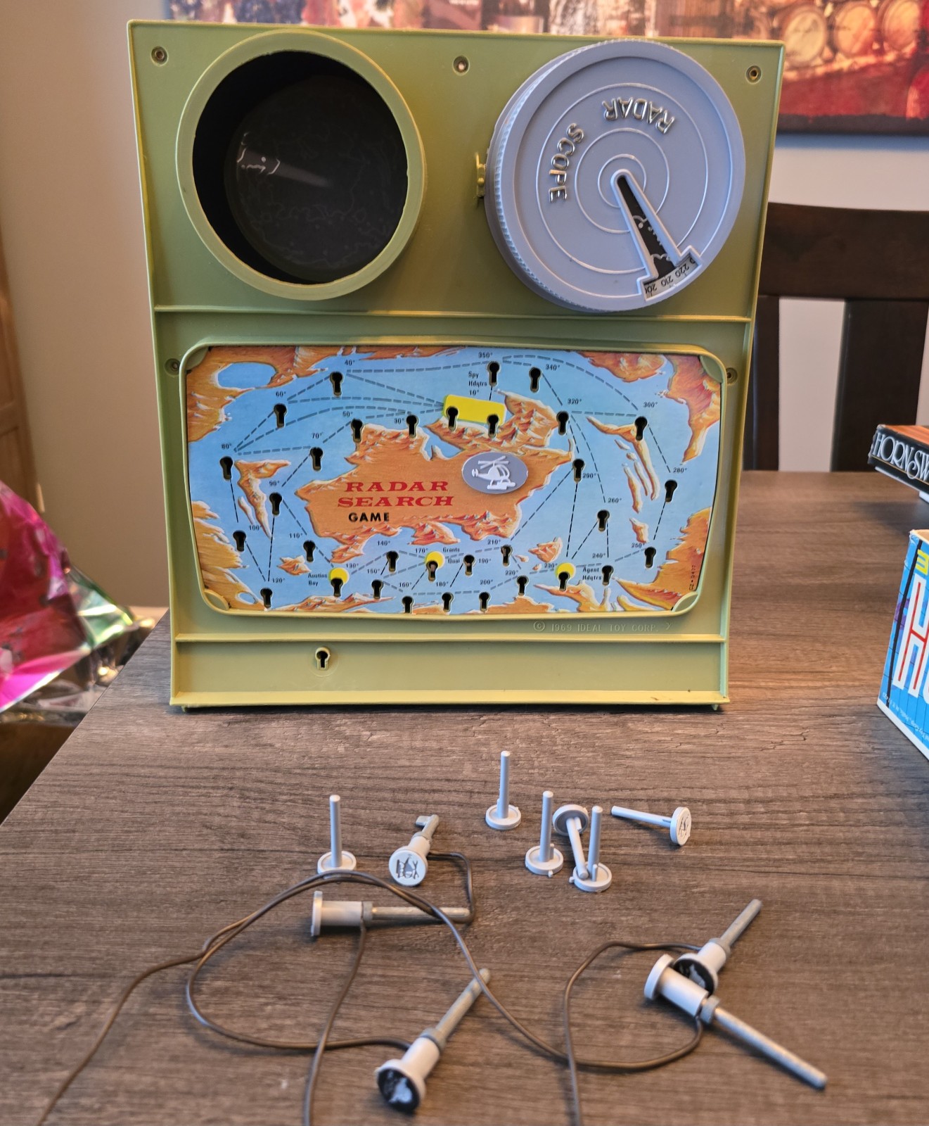 Electronic Radar Search Game by Ideal Toys 1969 Complete IOB Battery Operated (U