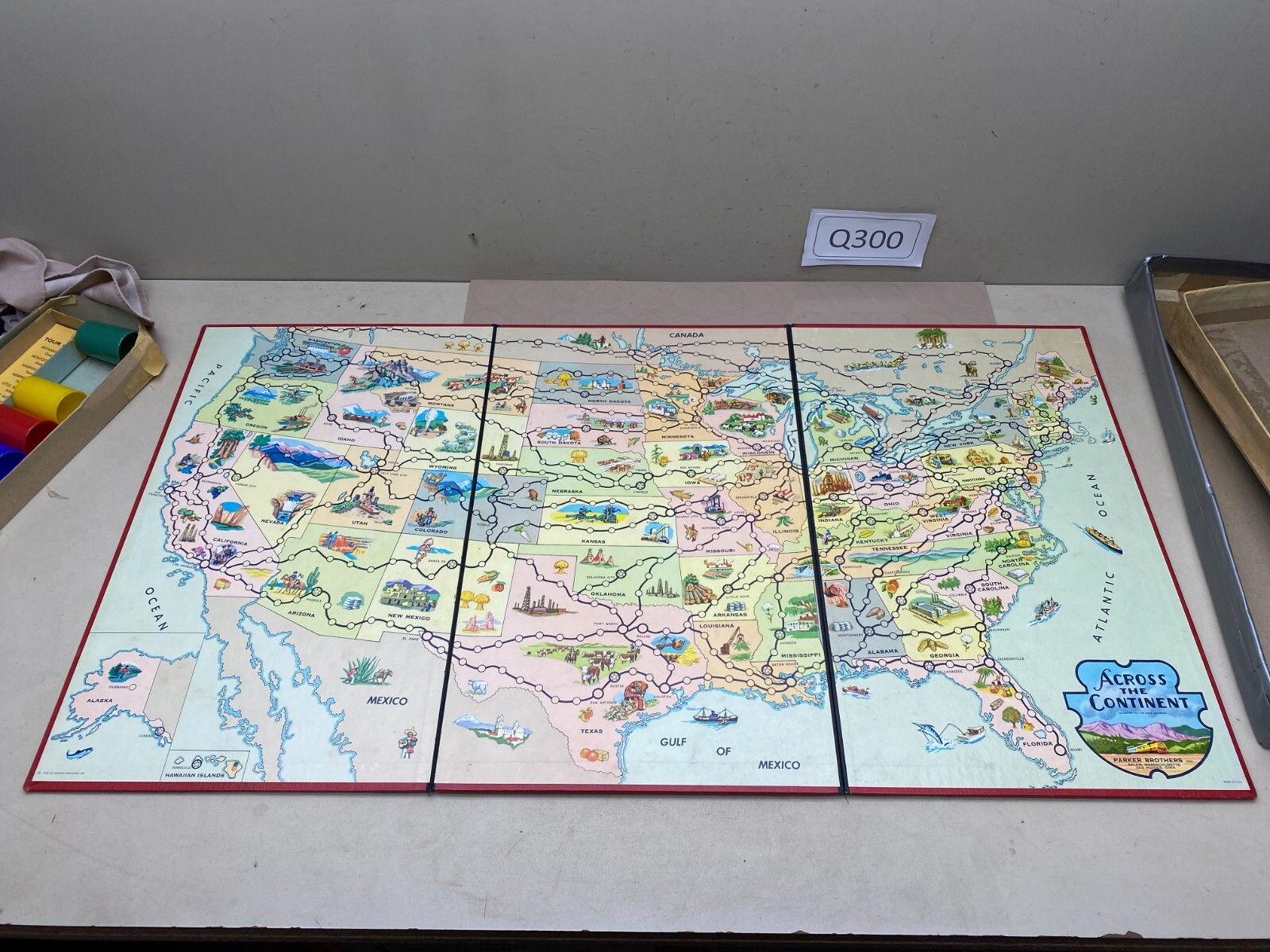 Vintage Parker Brothers The United States Game Across the Continent Game