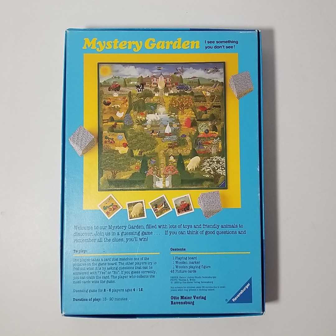 1992 Vintage Ravensburger MYSTERY GARDEN Game All Pieces / Missing Instructions