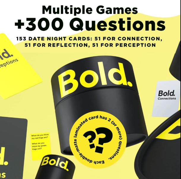 Bold – The Ultimate Conversation Adult Card Game – 3 Decks & 300+ Questions- New