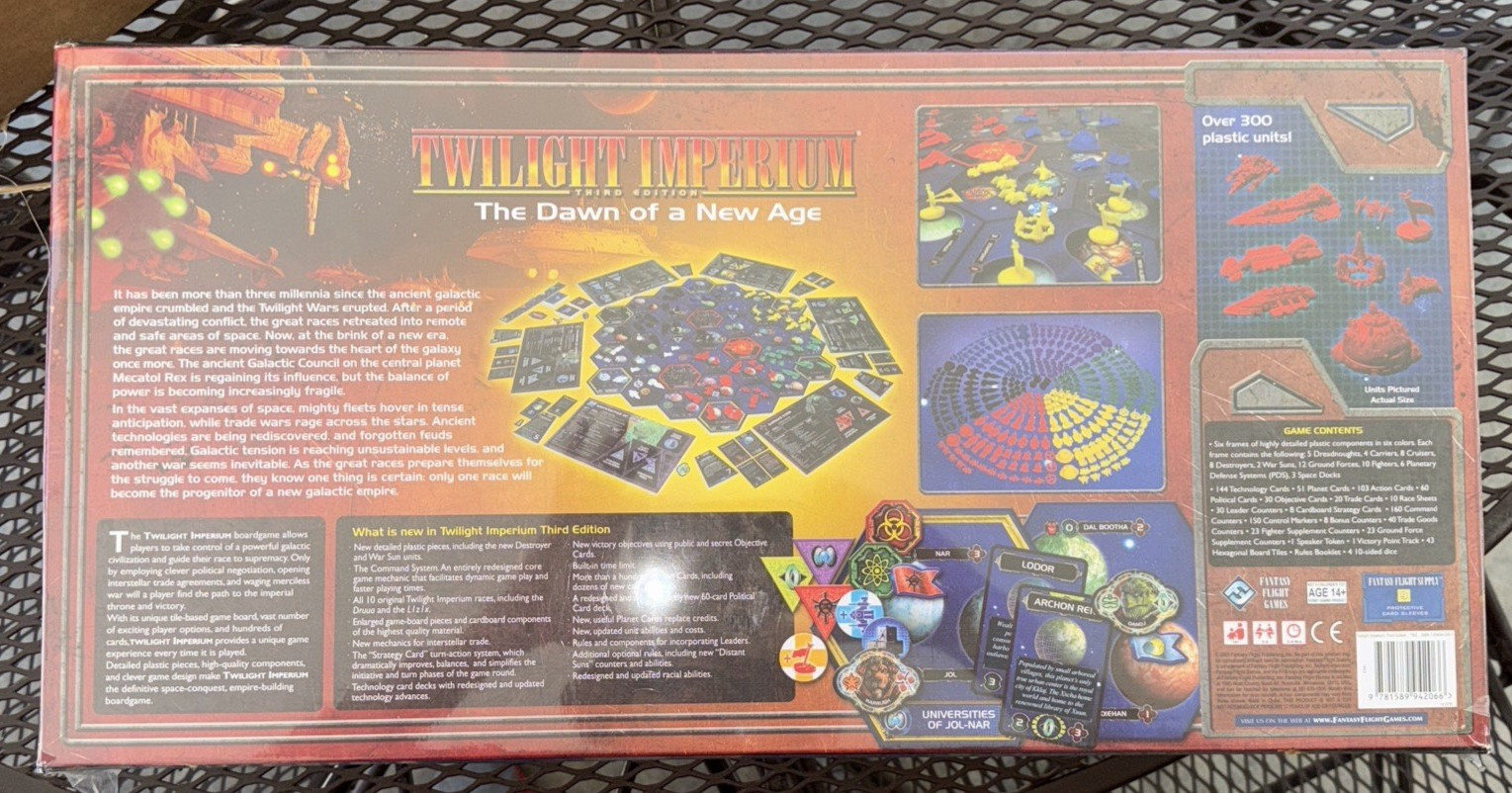 Twilight Imperium Third Edition Board Game Fantasy Flight Games CIB Complete