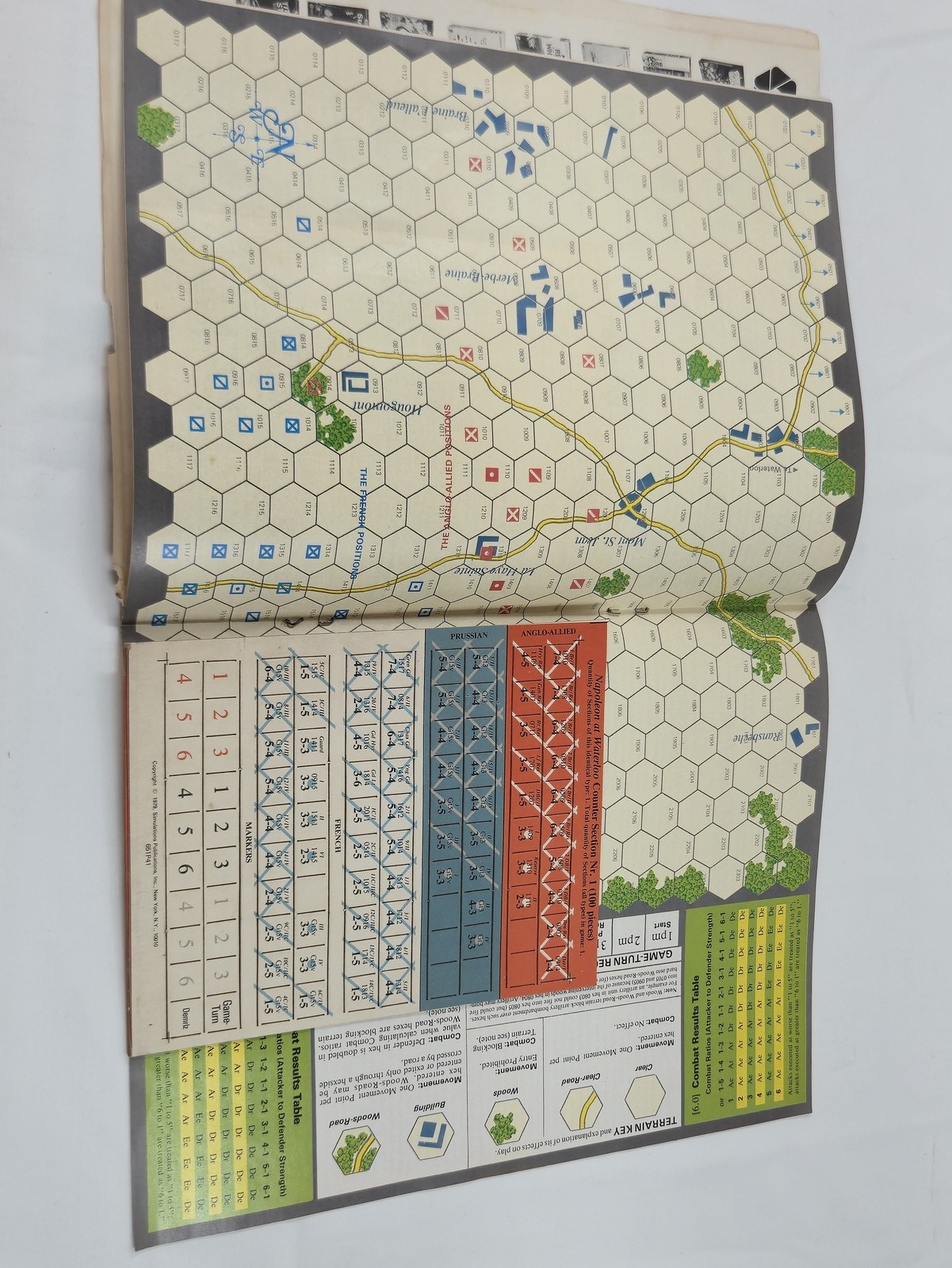 SPI Napoleon at Waterloo Wargame 1979 Vintage Hobby Gaming Simulation Inc. (VG)