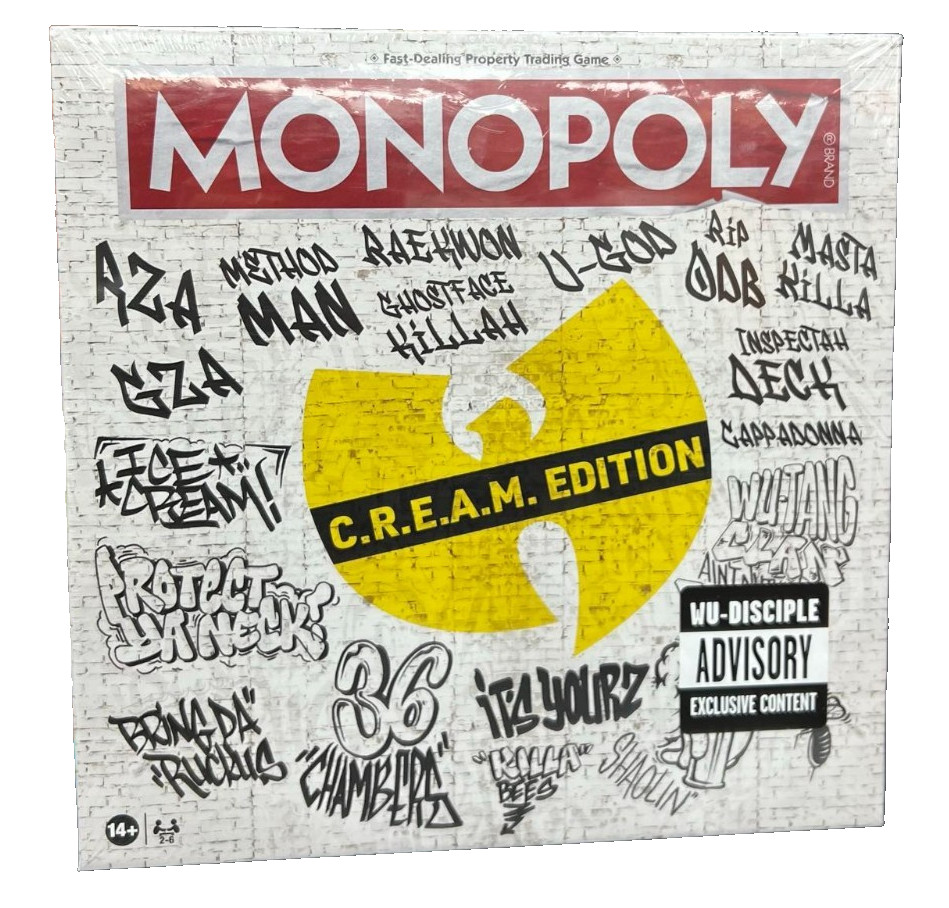 Wu Tang Clan MONOPOLY Board Game Cream (C.R.E.A.M. Edition) New Sealed