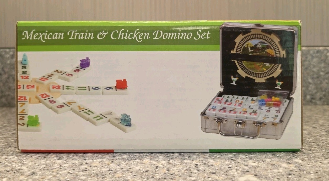 CHH Games Mexican Train & Chicken Domino Set Double 12 91 Color Dot Sealed