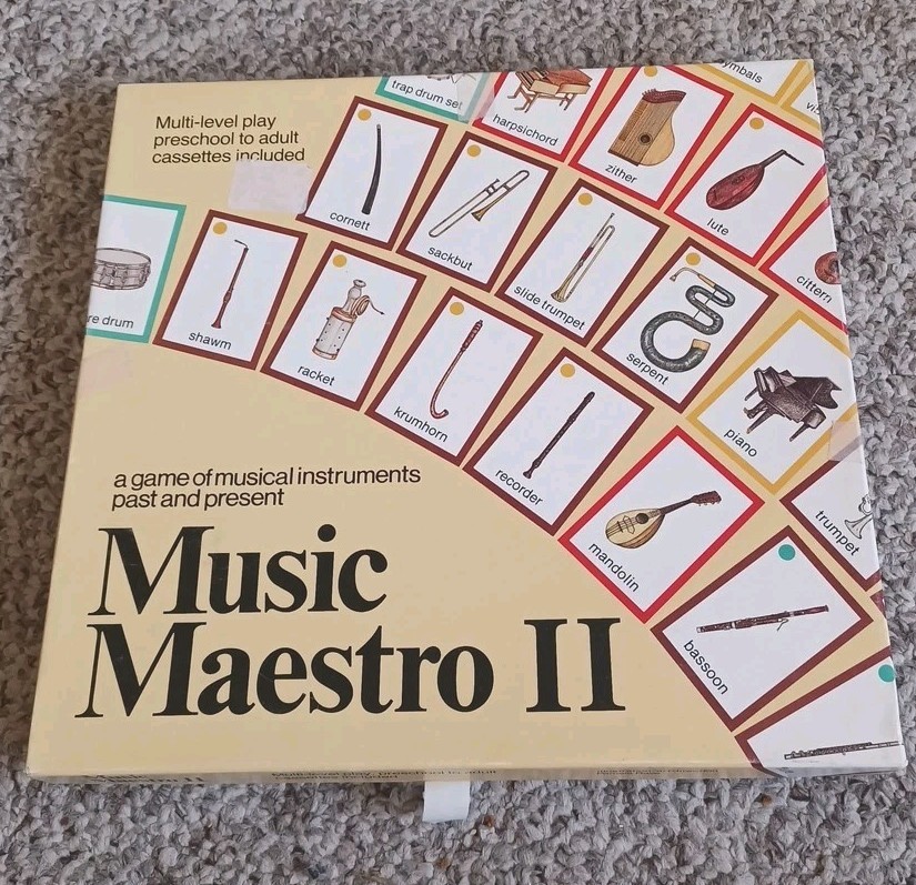 Music Maestro II Board Game of Musical Instruments Past Present 1988 Aristoplay