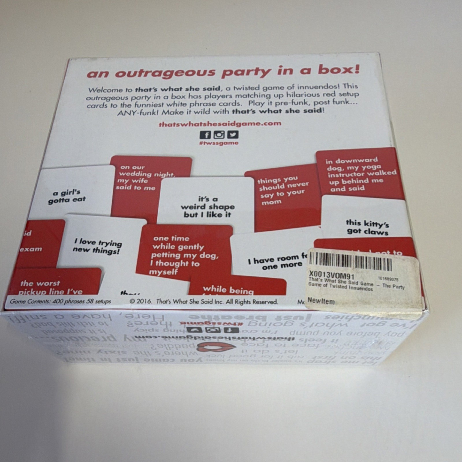 That’s What She Said Party Game Innuendo Theme 18+ 4 Players 2016 Complete
