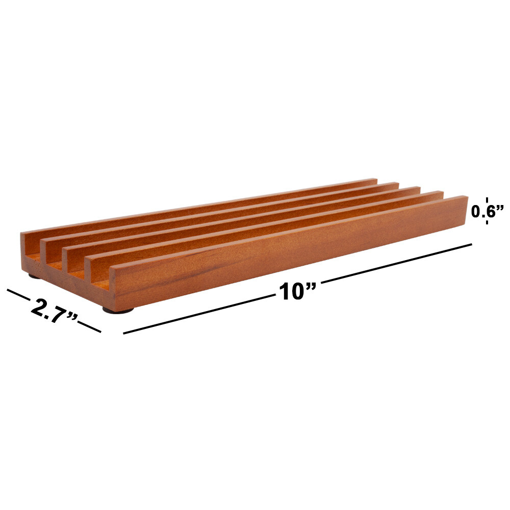 Wooden Domino Racks/Trays/Holders for Mexican Train Dominoes Games (Set of 4)