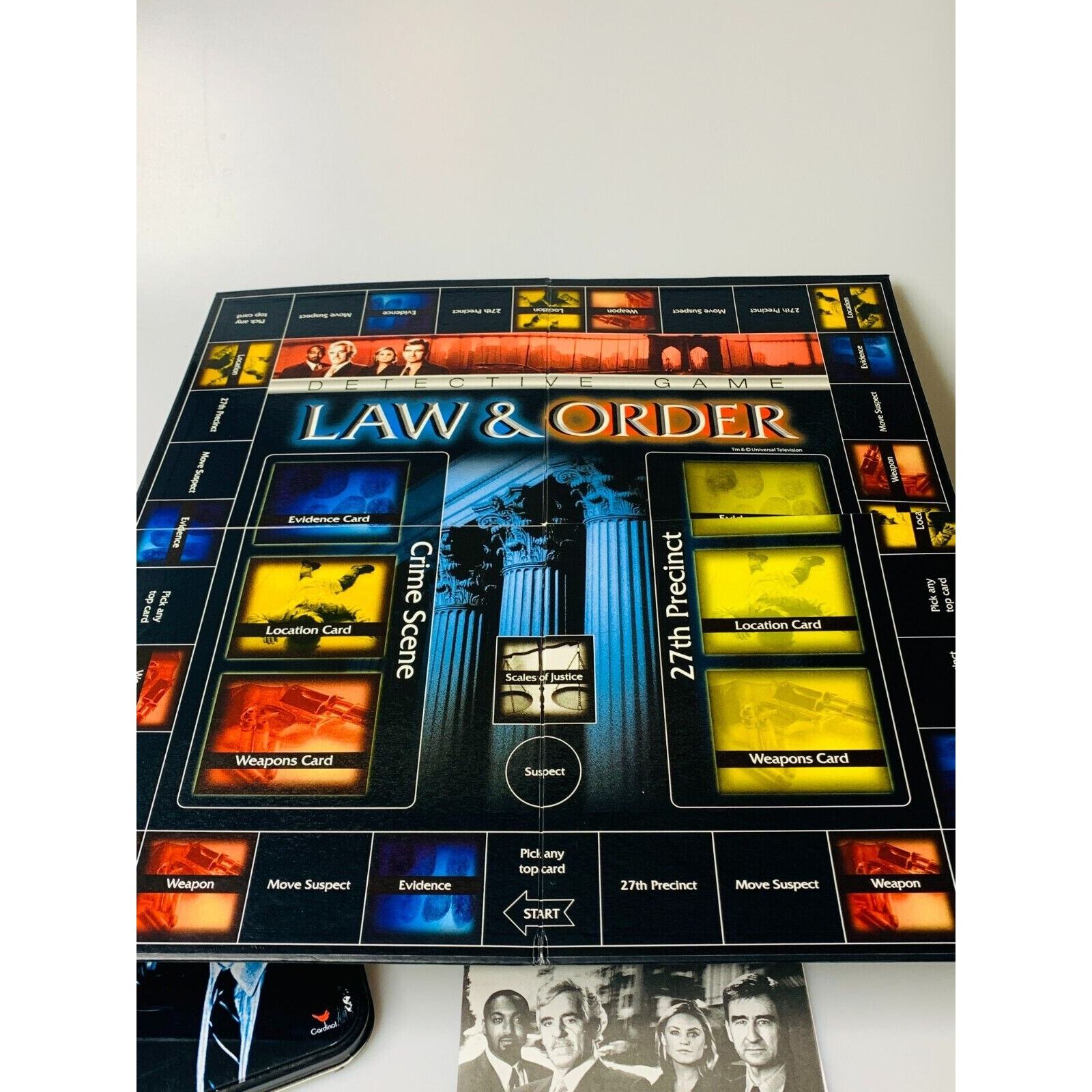 Law & Order Detective Game in Tin Box by Cardinal Games – Complete Set