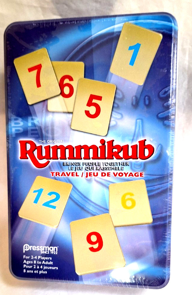 Rummikub in Travel Tin – The Original Rummy Tile Game- NEW SEALED BOX