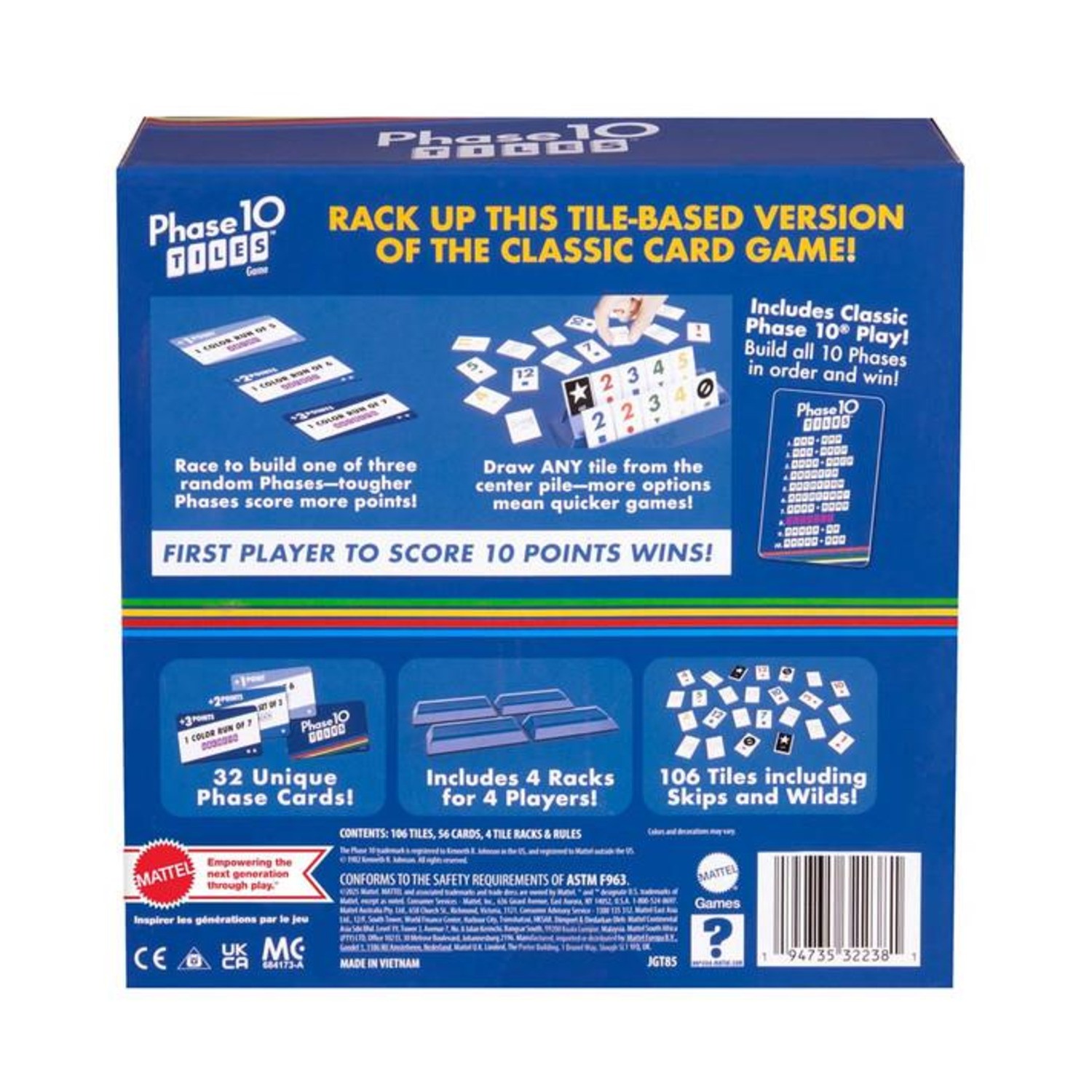 Mattel Boardgame Phase 10 Tiles Box New