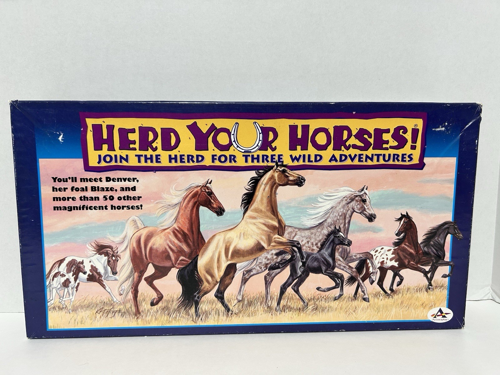 Herd Your Horses- Vintage Board Game 1993 Kids Family Animal Adventure-Preowned