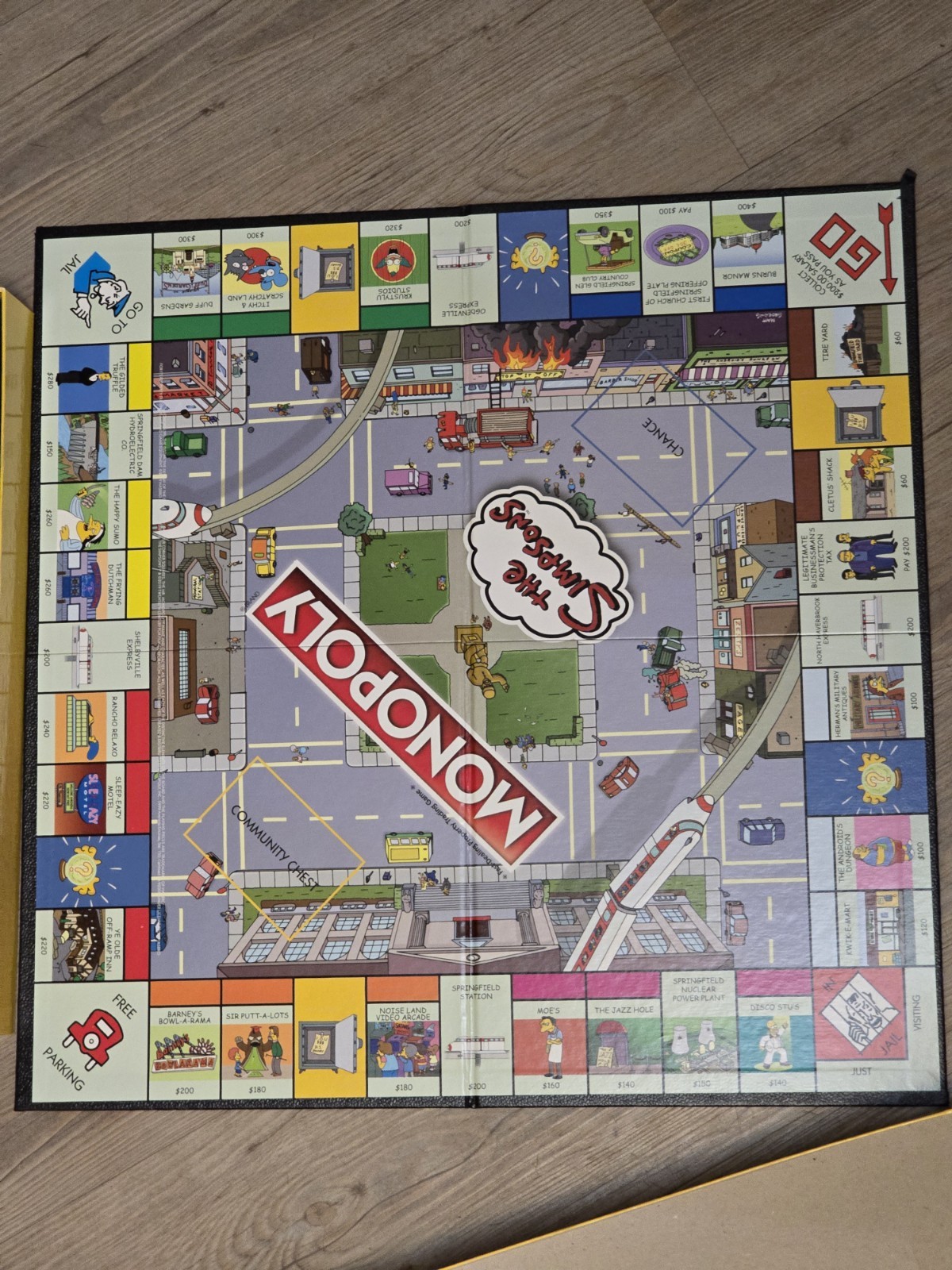 The SIMPSONS Monopoly “Welcome To Springfield” Board Game Nice Clean Complete
