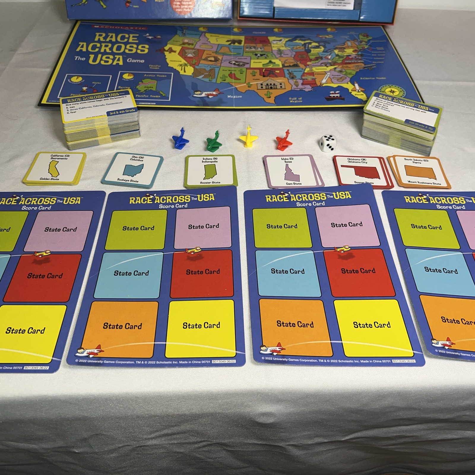 Scholastic Race Across The USA Game Ages 8 And Up