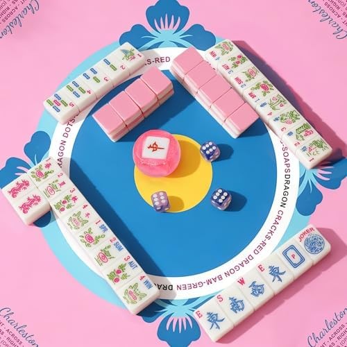 Jolitac American Mahjong Game Set, 166 Premium Tiles, Mahjong Tile Set with Stur