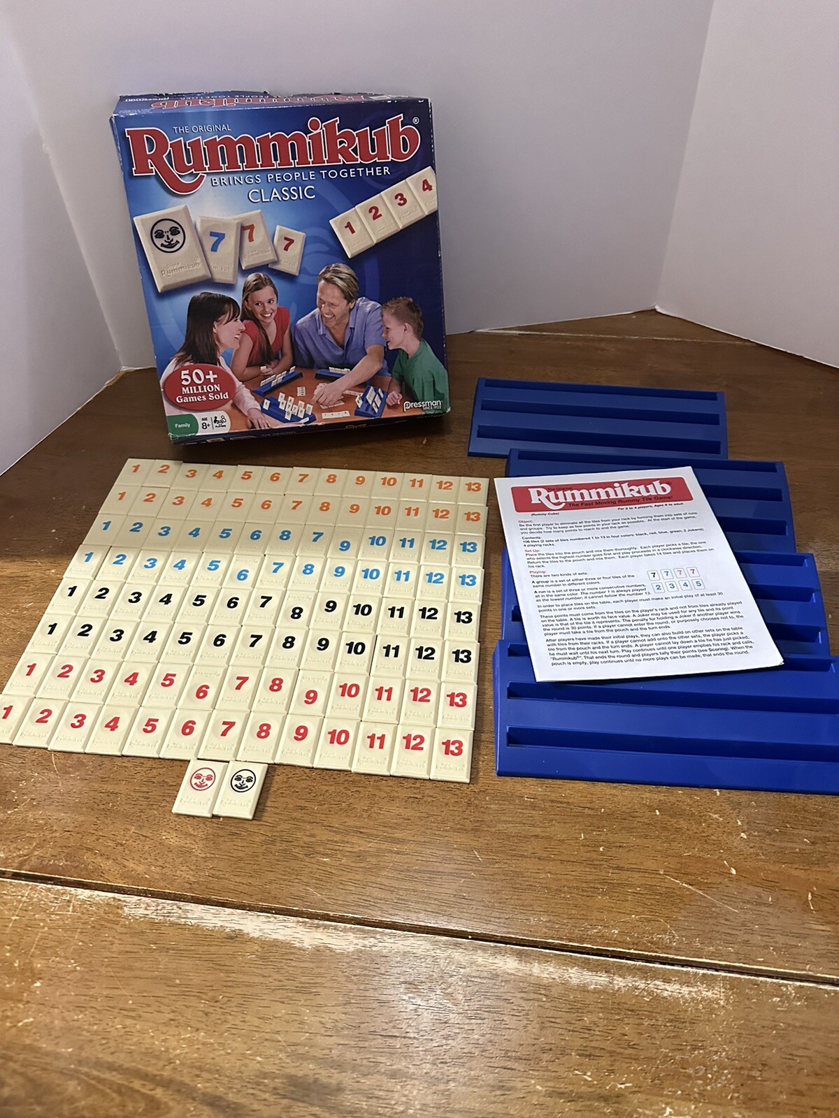The Original Rummikub Game Classic Complete Pressman 2-4 Players 2015 #0400K