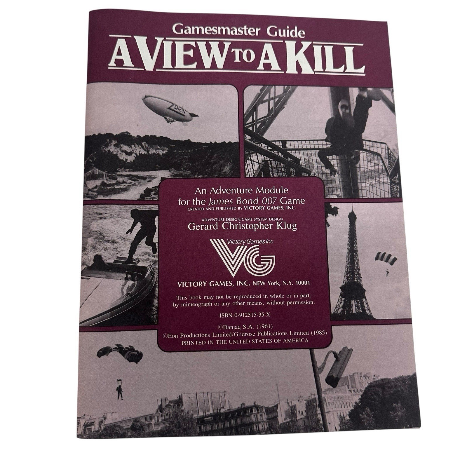 James Bond 007 A View To A Kill Role Playing Game (Victory Games, 1985)