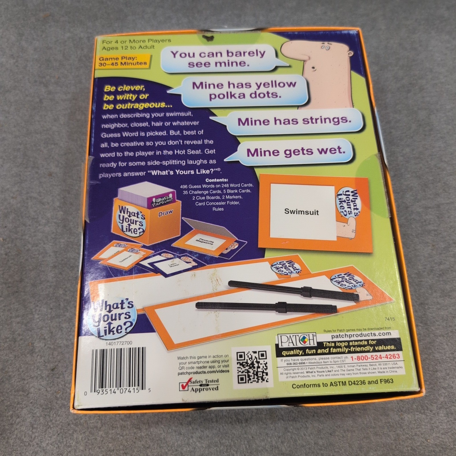 Patch Products What’s Yours Like? Party Board Game 7415 Ages 12+ 4+ Players